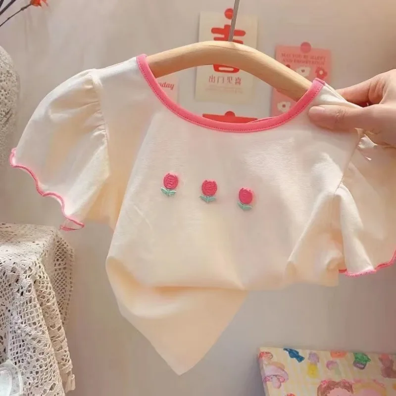 Girls' Summer Short Sleeved 2025 Korean Version New Bow for Baby Girls, Round Neck Versatile Bubble Sleeve Top
Girls' Summer Short Sleeved 2025 Korean Version New Bow for Baby Girls, Round Neck Versatile Bubble Sleeve Top