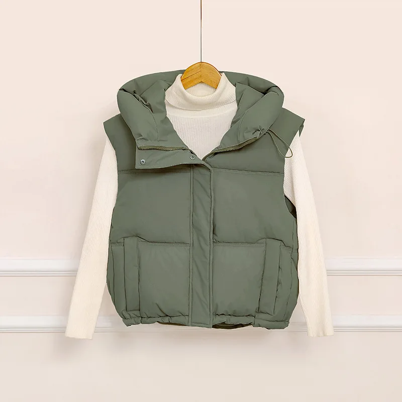 Women's Cotton Vest Short Hooded Outer Wear Warm Thickeneded Loose Style for Autumn And Winter New
Women's Cotton Vest Short Hooded Outer Wear Warm Thickeneded Loose Style for Autumn And Winter New