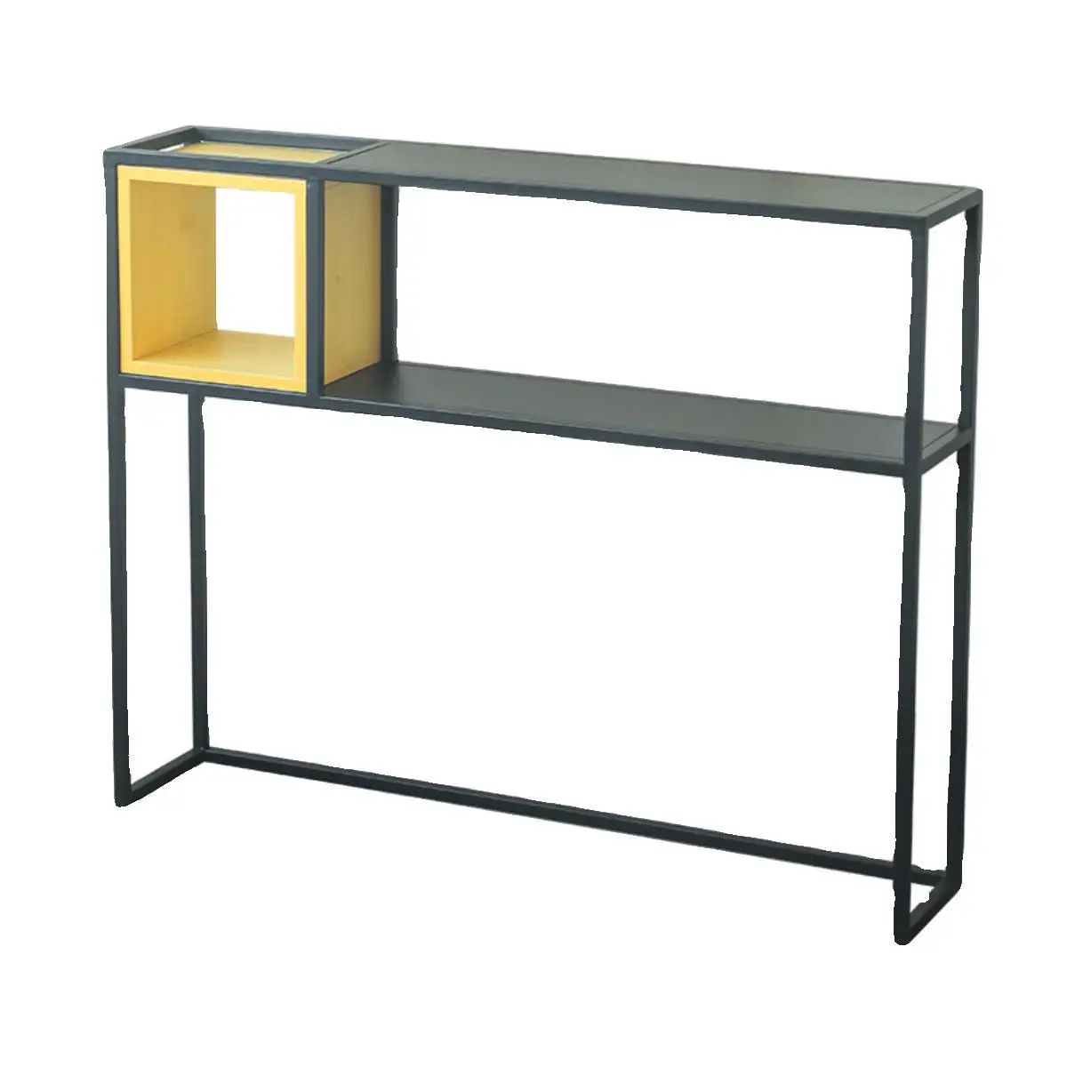 The entrance table is narrow, side table is a few modern art strips, desk is at the end of corridor, and simple
The entrance table is narrow, side table is a few modern art strips, desk is at the end of corridor, and simple