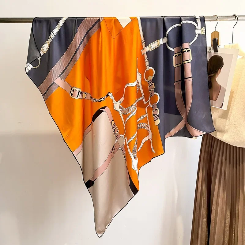 Высококачественный элегантный женский изысканный оранжевый ремень с пряжкой, качественный атласный однотонный шелковый шарф с принтом, скрученный вручную край, большой квадратный шарф, шаль
Высококачественный элегантный женский изысканный оранжевый ремень с пряжкой, качественный атласный однотонный шелковый шарф с принтом, скрученный вручную край, большой квадратный шарф, шаль