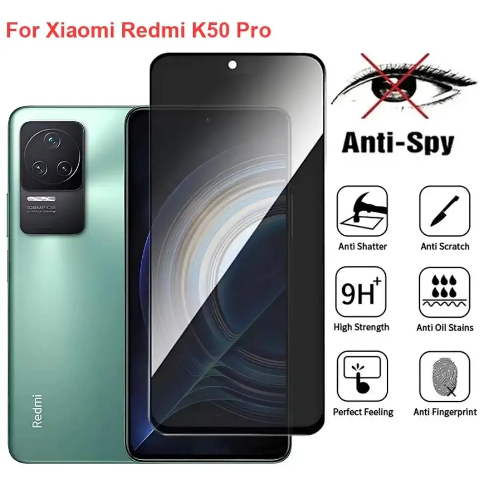 For Xiaomi Redmi K50 Anti Spy Privacy Tempered Glass Screen Protector Compatible For Redmik50 Pro Phone Film
For Xiaomi Redmi K50 Anti Spy Privacy Tempered Glass Screen Protector Compatible For Redmik50 Pro Phone Film