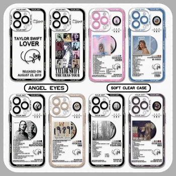 S-Swift Singer T-Taylor Phone Case For Samsung S25 S24 S23 S22 S21 S20 S10 FE Note20 Note10 Plus Ultra Lite 5G Clear Soft TPU