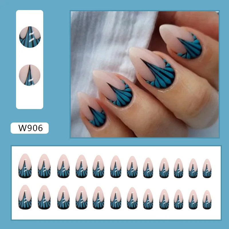 24-Pcs Euro StyleMermaid Tail Press-On Nails - Teal Blue Almond Shape With Scale Design Medium-Short Length
24-Pcs Euro StyleMermaid Tail Press-On Nails - Teal Blue Almond Shape With Scale Design Medium-Short Length