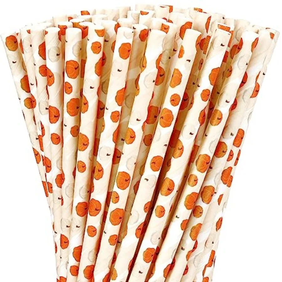 200Pcs Fall Paper Straws Disposable Straws Orange White Drinking Straws Autumn Decorative Straws for Fall Harvest Thanksgiving
200Pcs Fall Paper Straws Disposable Straws Orange White Drinking Straws Autumn Decorative Straws for Fall Harvest Thanksgiving