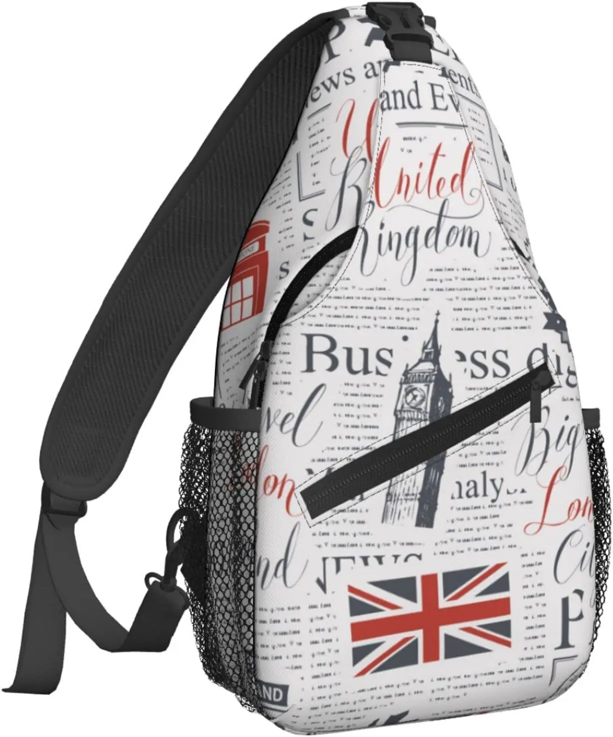 Retro British Newspapers Sling Backpack Chest Bag Crossbody Shoulder Bag Gym Cycling Travel Hiking Daypack for Men Women
Retro British Newspapers Sling Backpack Chest Bag Crossbody Shoulder Bag Gym Cycling Travel Hiking Daypack for Men Women