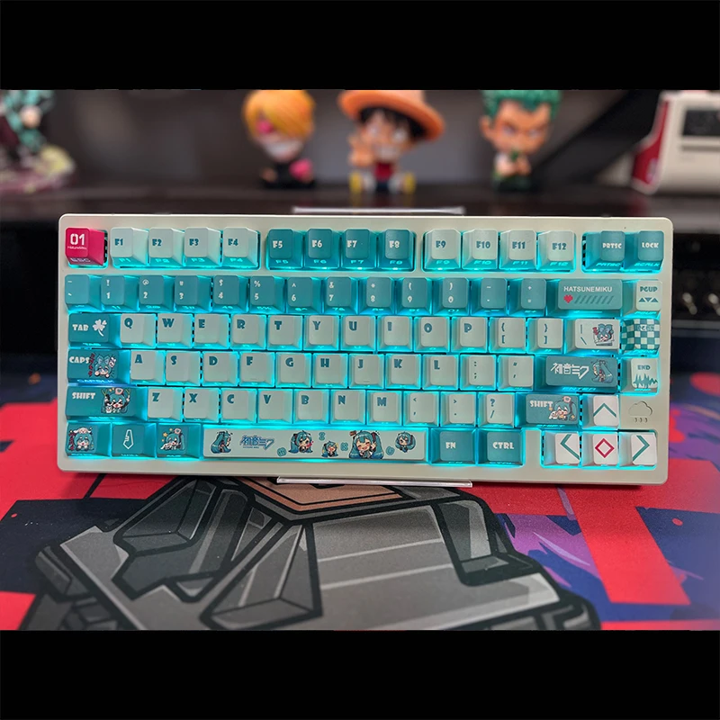 Hatsune Miku аниме PBT колпачки для клавиш 5-сторонний Dye-Sub с боковой подсветкой OEM-профиль с подсветкой пользовательские аксессуары для клавиатуры для любителей игр 
Hatsune Miku аниме PBT колпачки для клавиш 5-сторонний Dye-Sub с боковой подсветкой OEM-профиль с подсветкой пользовательские аксессуары для клавиатуры для любителей игр