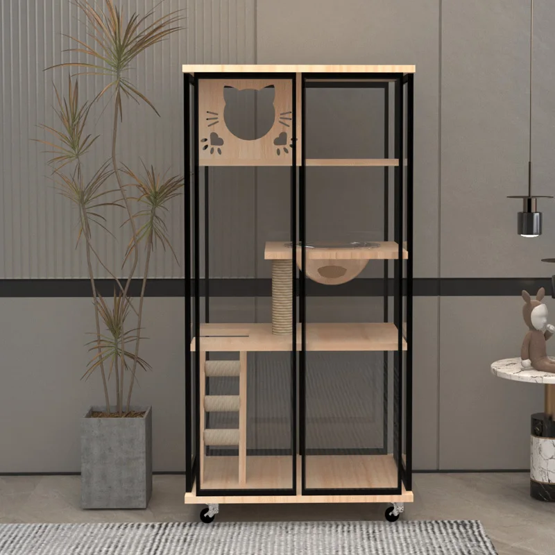 Panoramic glass cat villa home cage litter box integrated cat house luxury nest indoor cattery
Panoramic glass cat villa home cage litter box integrated cat house luxury nest indoor cattery