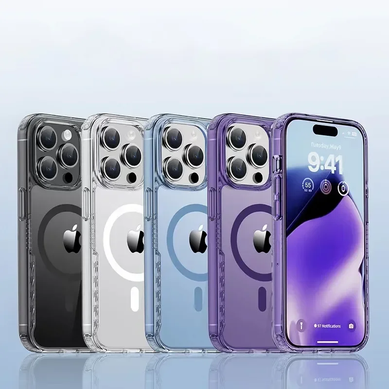Heavy Duty Magnetic Wireless Charging Cover for iPhone 15 14 Pro Max Transparent Shockproof Armor Back Magnet Ring Magsafe Case
Heavy Duty Magnetic Wireless Charging Cover for iPhone 15 14 Pro Max Transparent Shockproof Armor Back Magnet Ring Magsafe Case