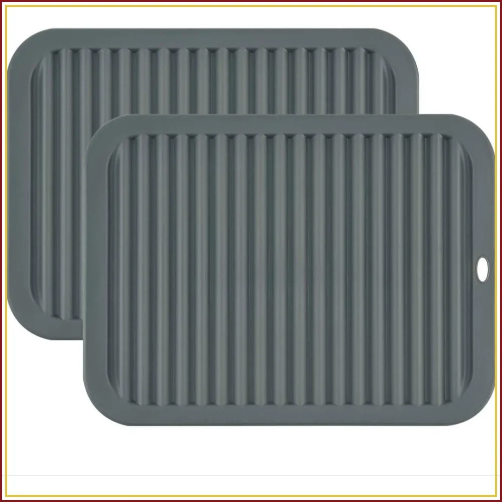 Silicone Trivets for Hot Dishes, Pots and Pans, Heat Resistant Mats for Kitchen Counter, Table Pot Holders Set 2 Dark Grey
Silicone Trivets for Hot Dishes, Pots and Pans, Heat Resistant Mats for Kitchen Counter, Table Pot Holders Set 2 Dark Grey