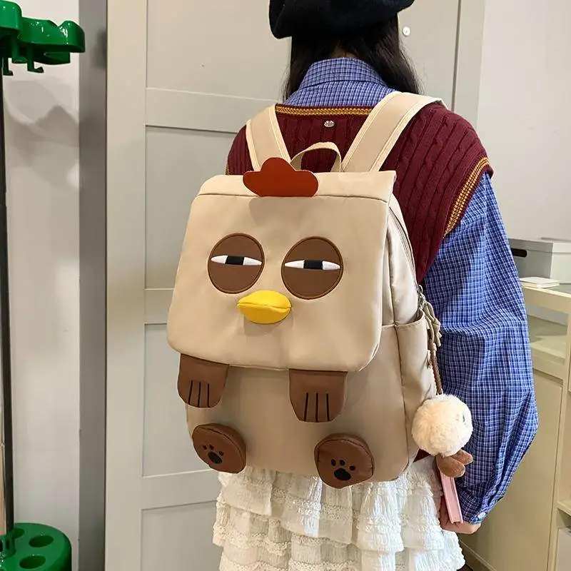 Cute Ugly Chicken Backpack Large Capacity Double Shoulder Bag for Junior And High School Students 2026 New Cartoon Style
Cute Ugly Chicken Backpack Large Capacity Double Shoulder Bag for Junior And High School Students 2026 New Cartoon Style