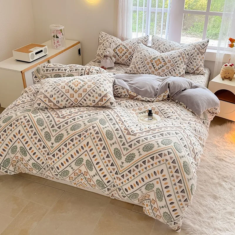 1pc Winter Flannel Duvet Cover Soft Print Comforter Covers Warm Bedding Home Quilts Cover housse de couette (No Pillowcase)
1pc Winter Flannel Duvet Cover Soft Print Comforter Covers Warm Bedding Home Quilts Cover housse de couette (No Pillowcase)