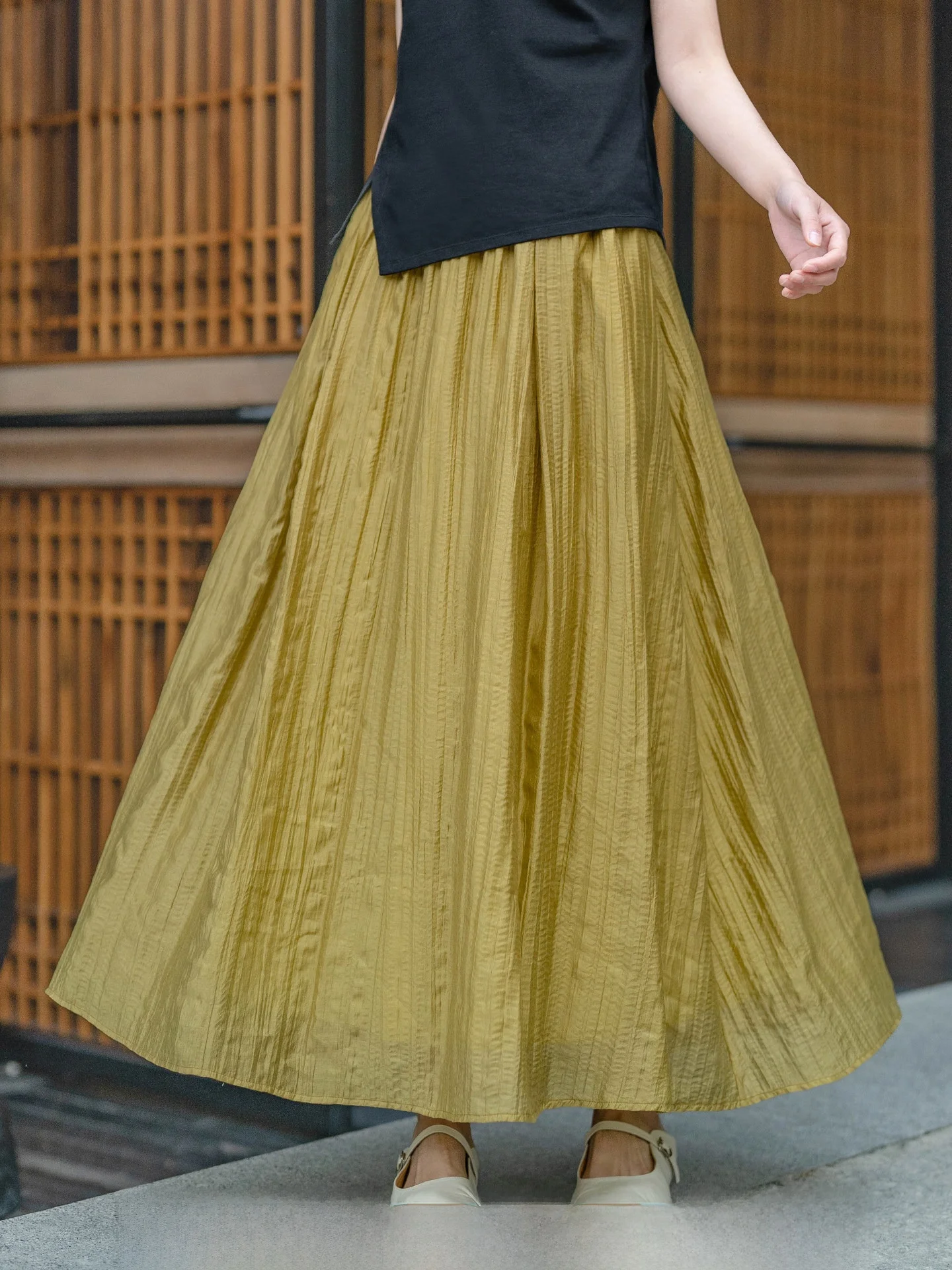 Spring New Style Pleated Tianli Mixed Elastic Waist Slimming Lightweight Pleated Skirt Women's Fashion Polyester Fiber
Spring New Style Pleated Tianli Mixed Elastic Waist Slimming Lightweight Pleated Skirt Women's Fashion Polyester Fiber