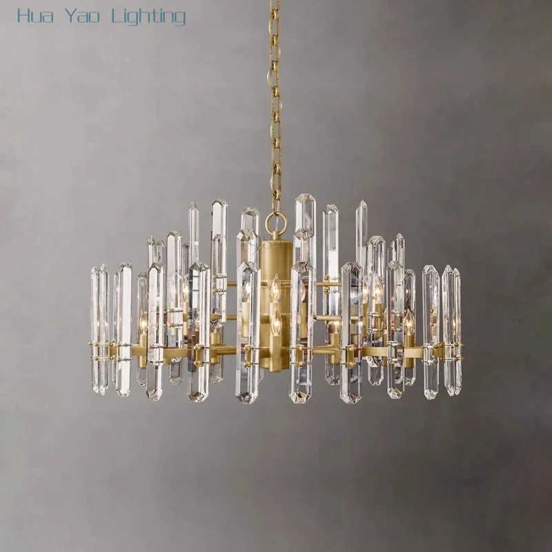 Vintage American E14 LED Brass Chrome Black Copper K9 Crystal Chandelier Lighting Suspension Luminaire Lampen For Living Room
Vintage American E14 LED Brass Chrome Black Copper K9 Crystal Chandelier Lighting Suspension Luminaire Lampen For Living Room