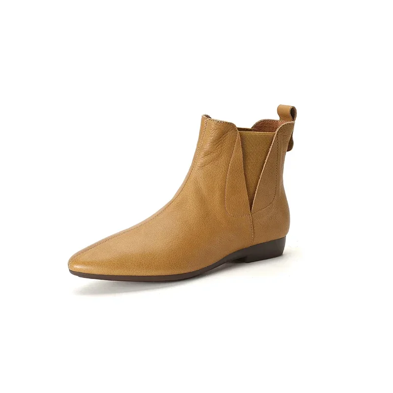 Spring and autumn pointed solid color leather splicing elastic fabric one-step comfortable low heel versatile women's boots
Spring and autumn pointed solid color leather splicing elastic fabric one-step comfortable low heel versatile women's boots