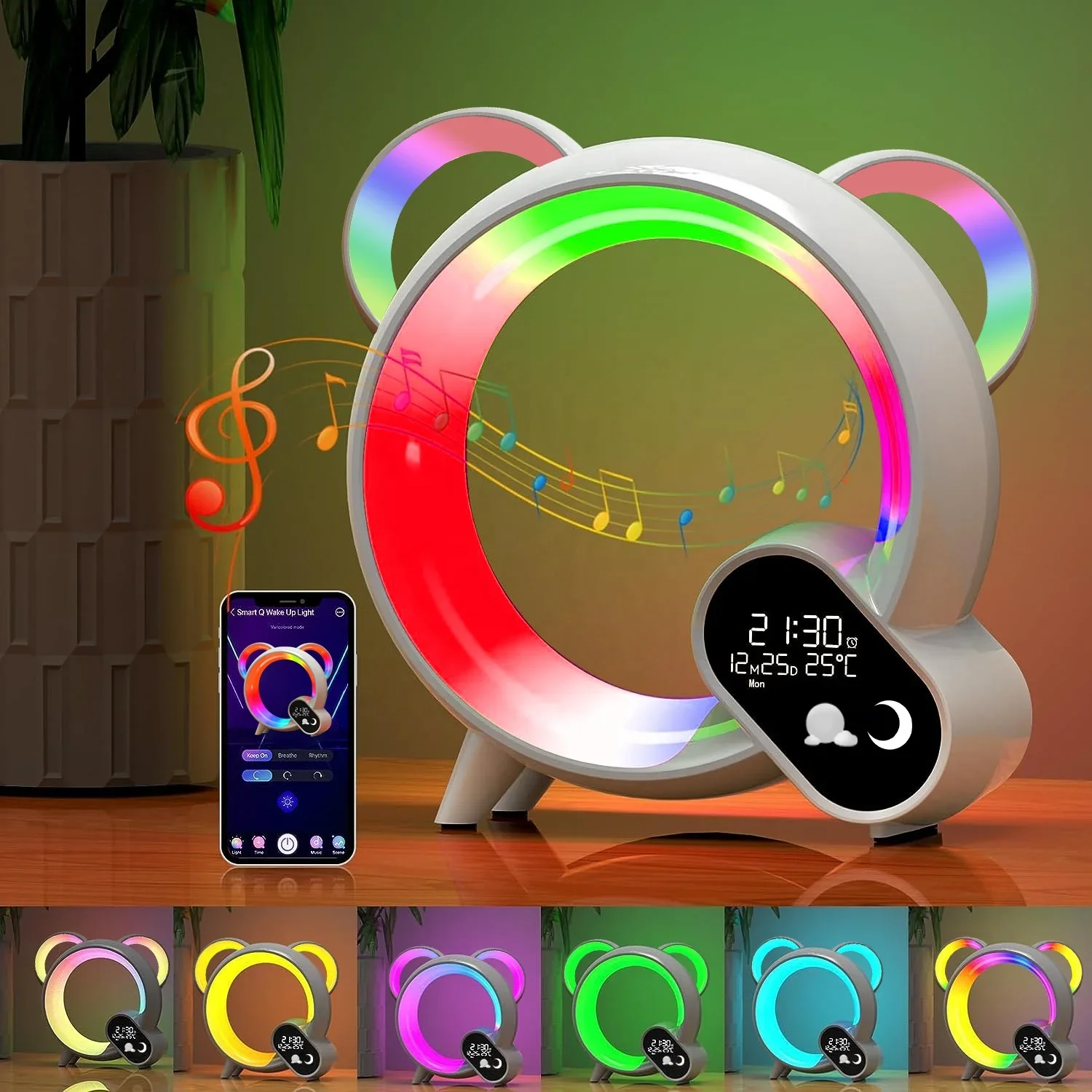 Smart Wake up Lights With Bed Shaker Magnetic Alarm Clock Light RGBIC APP Control Ambient Baby Night Lamp for Sleep Assistant
Smart Wake up Lights With Bed Shaker Magnetic Alarm Clock Light RGBIC APP Control Ambient Baby Night Lamp for Sleep Assistant