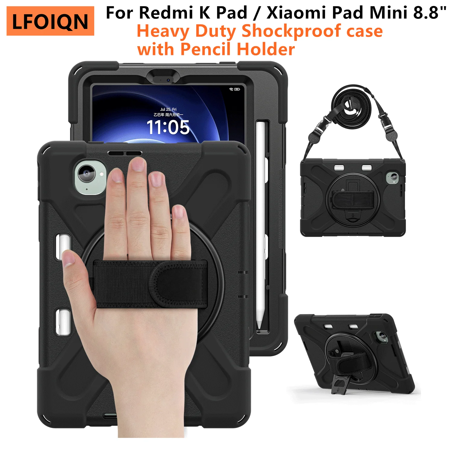 LFOIQN 360° Rotating Rugged Case For Xiaomi Pad Mini 8.8 inch 2025 Mi Pad Mini Tablet for Redmi K Pad 8.8" Cover with Pen Holder
LFOIQN 360° Rotating Rugged Case For Xiaomi Pad Mini 8.8 inch 2025 Mi Pad Mini Tablet for Redmi K Pad 8.8" Cover with Pen Holder