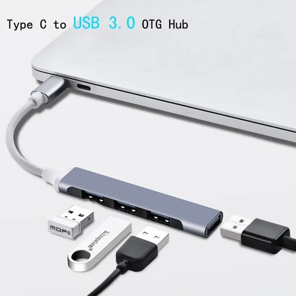 Type C 3.1 OTG Cable 4 USB C Male To USB 3.0 Female Hub Adapter For phones Smart Phones Docking Station
Type C 3.1 OTG Cable 4 USB C Male To USB 3.0 Female Hub Adapter For phones Smart Phones Docking Station