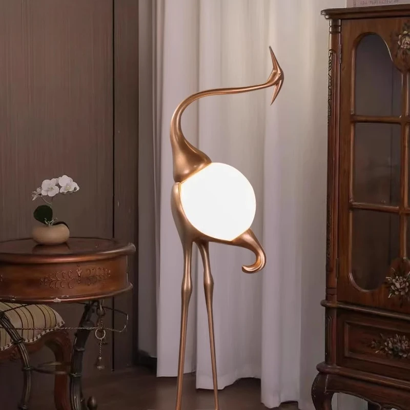 Art sculpture sales office, living room floor lamp exhibition hall, home soft decoration, crane horn ornament
Art sculpture sales office, living room floor lamp exhibition hall, home soft decoration, crane horn ornament