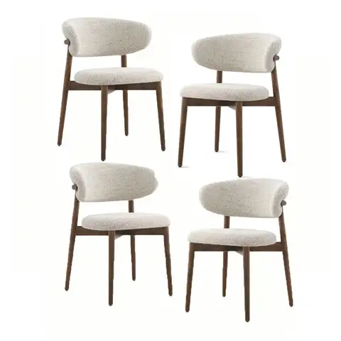 Chaise de salle à manger minimaliste moderne, chaise d'appoint rembourrée sans accoudoirs pour cuisine, vanité de maquillage, salon ou chambre à coucher