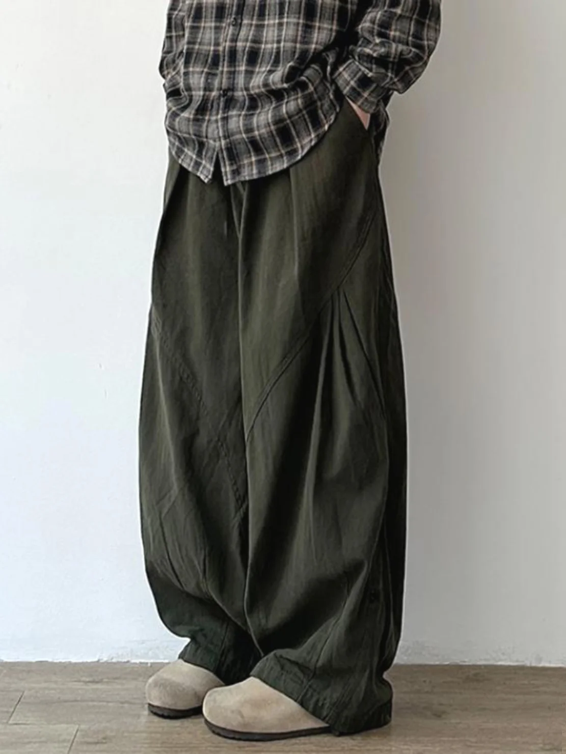 Retro Wide Leg Pure Cotton Workwear Men's Loose Long Trousers Big Crotch Harlan Lantern Pants Trendy Casual Pants
Retro Wide Leg Pure Cotton Workwear Men's Loose Long Trousers Big Crotch Harlan Lantern Pants Trendy Casual Pants