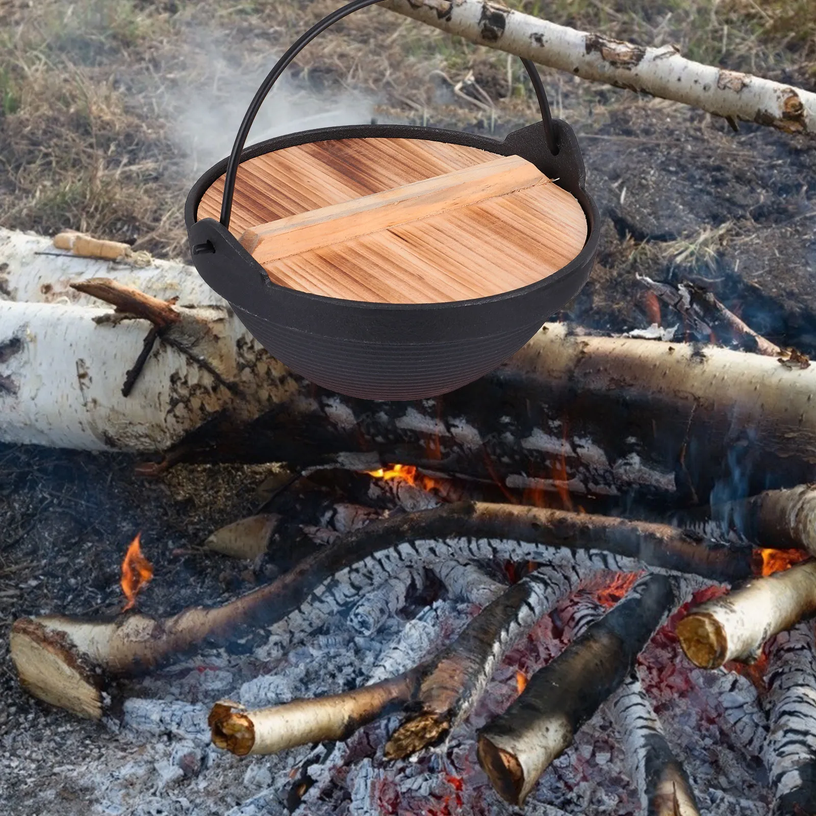 1Set Outdoor Single Hot Pot Cast Iron Camping Cooking Pot Hanging Lid Multifunctional Picnic Hiking Nonstick Portable
1Set Outdoor Single Hot Pot Cast Iron Camping Cooking Pot Hanging Lid Multifunctional Picnic Hiking Nonstick Portable