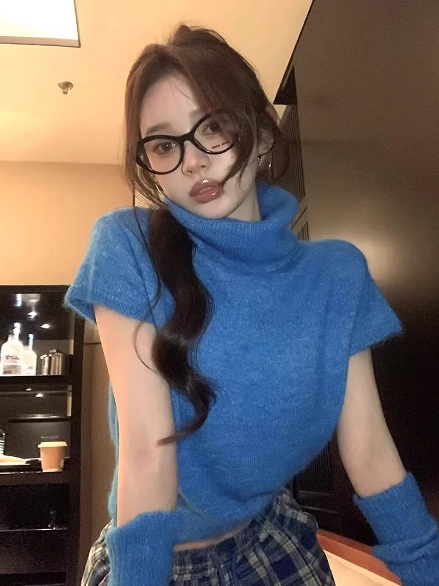 Loose High Collar ort Sve Women's Sweater Korean Sle Two-Way Wear Svel Top Breathable Ci Walk Faion
Loose High Collar ort Sve Women's Sweater Korean Sle Two-Way Wear Svel Top Breathable Ci Walk Faion