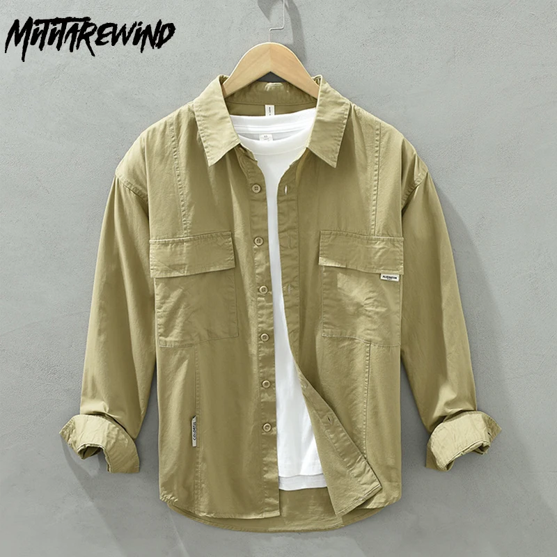 Japanese Fashion Cargo Shirt Men Spring Autumn Causal Mens Clothing Pure Cotton Long Sleeve Shirt Youth Streetwear Loose Tops
Japanese Fashion Cargo Shirt Men Spring Autumn Causal Mens Clothing Pure Cotton Long Sleeve Shirt Youth Streetwear Loose Tops