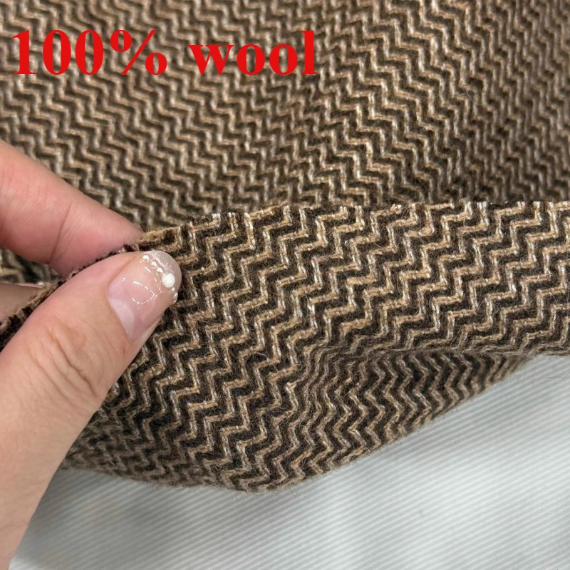 Коричневая тонкая цельношерстяная ткань в стиле ретро, осенне-зимний пиджак, тонкая шерстяная ткань для юбки
Коричневая тонкая цельношерстяная ткань в стиле ретро, осенне-зимний пиджак, тонкая шерстяная ткань для юбки