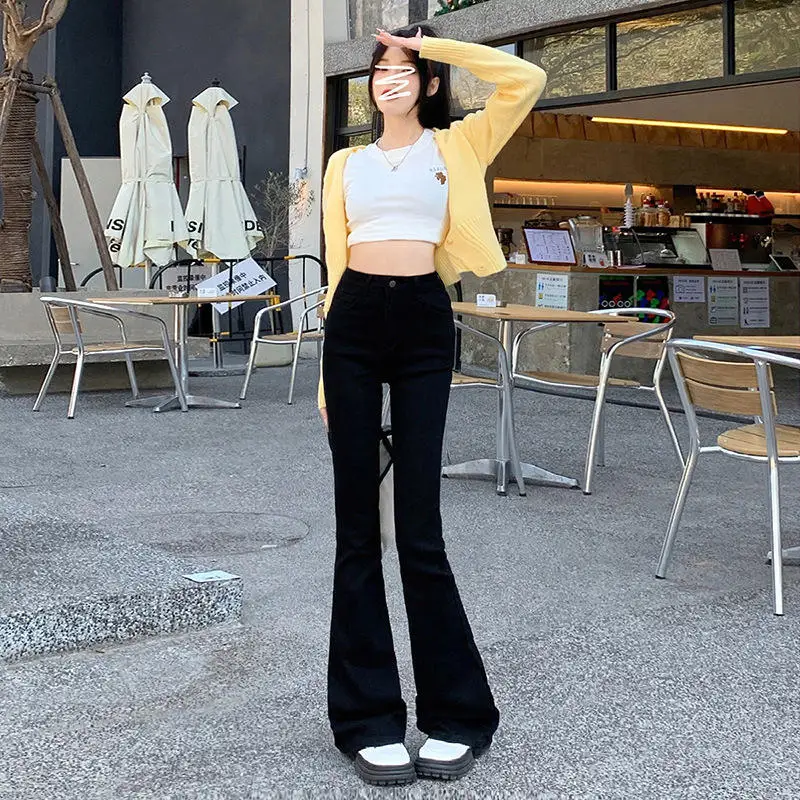 Slimming High Waist Bell Bottom Jeans Women's Spring Summer New Fashion Elastic Slim Fit Versatile Long Pants Trendy
Slimming High Waist Bell Bottom Jeans Women's Spring Summer New Fashion Elastic Slim Fit Versatile Long Pants Trendy