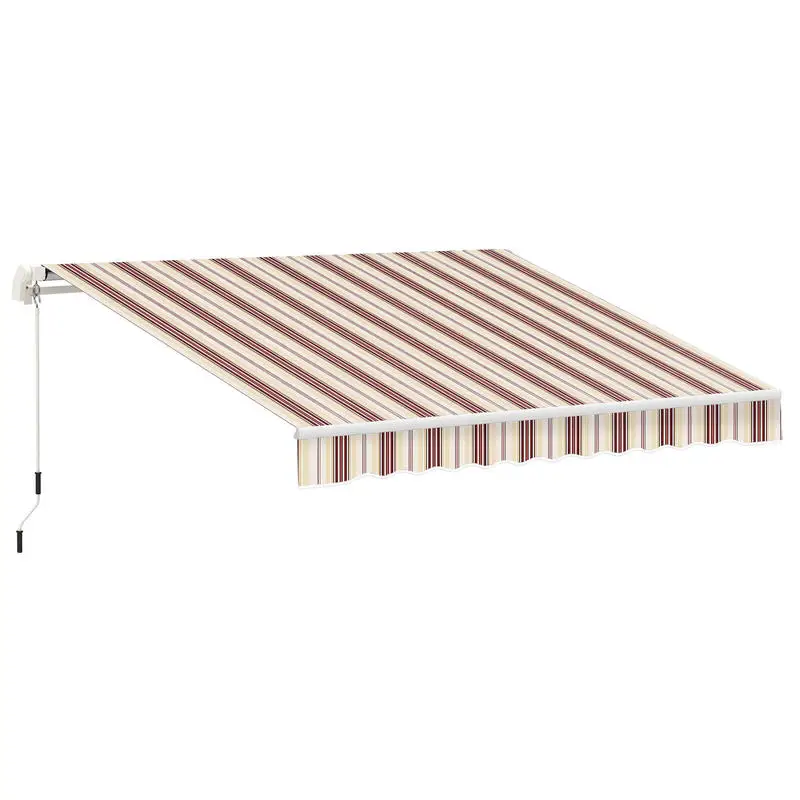 Outsunny 10' x 8' Retractable Awning, Patio Awnings, Sunshade Shelter w/ Manual Crank Handle, UV & Water-Resistant Fabric and Aluminum Frame for Deck, Balcony, Yard, Red & Beige
Outsunny 10' x 8' Retractable Awning, Patio Awnings, Sunshade Shelter w/ Manual Crank Handle, UV & Water-Resistant Fabric and Aluminum Frame for Deck, Balcony, Yard, Red & Beige