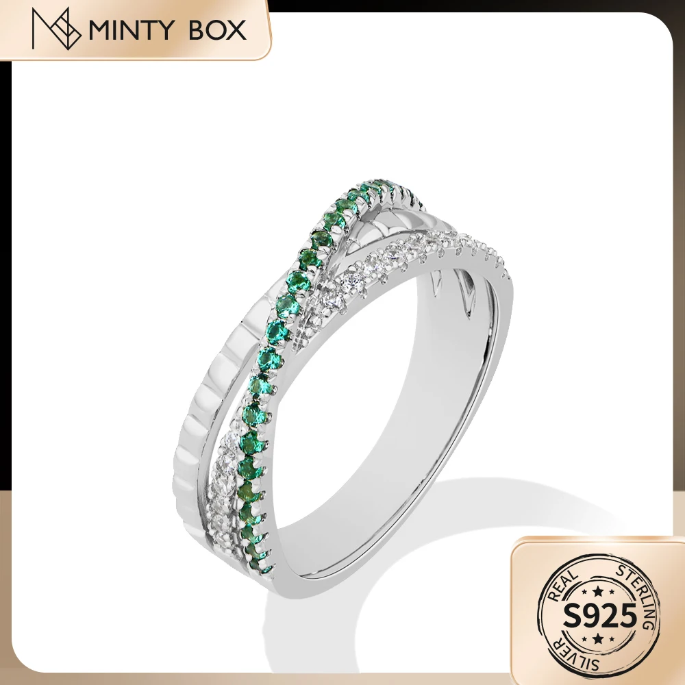 MINTYBOX Lab Zambian Emerald White Zircon Rings Stacking Crossed Wedding 925 Sterling Silver Green Stone For Women Girl Jewelry
MINTYBOX Lab Zambian Emerald White Zircon Rings Stacking Crossed Wedding 925 Sterling Silver Green Stone For Women Girl Jewelry