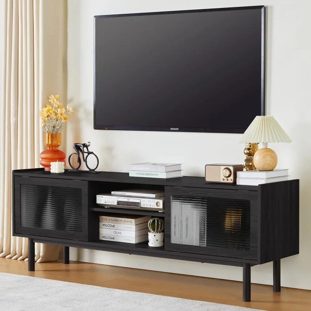 TV Stand, Modern TV Stand Up to 70 Inch TV, Entertainment Centre with Glass Sliding Door and Adjustable Shelves
TV Stand, Modern TV Stand Up to 70 Inch TV, Entertainment Centre with Glass Sliding Door and Adjustable Shelves