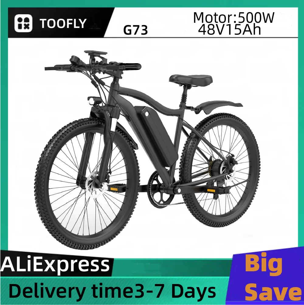 Toofly G73 48V 15AH E-bikeAdult Electric Bicycle, 500W motor city ebike 26-inch Fat Tire E-Mountain bike
Toofly G73 48V 15AH E-bikeAdult Electric Bicycle, 500W motor city ebike 26-inch Fat Tire E-Mountain bike