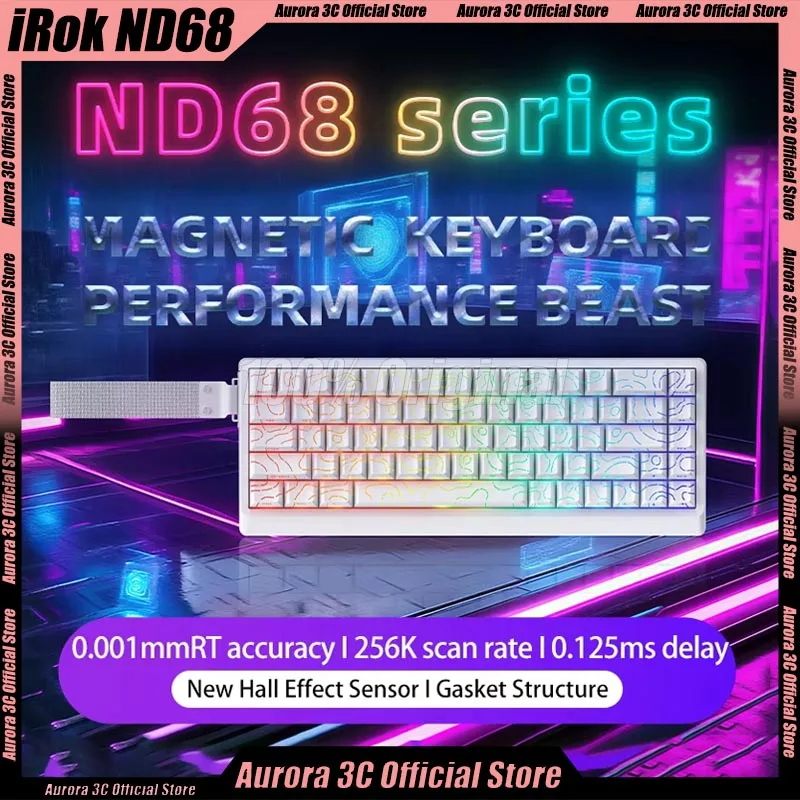 Irok Nd68 Pro Механическая клавиатура Магнитный переключатель Быстрый триггер 8k SOCD/RS Прокладка Игровая клавиатура Эргономичная с датчиком Холла
Irok Nd68 Pro Механическая клавиатура Магнитный переключатель Быстрый триггер 8k SOCD/RS Прокладка Игровая клавиатура Эргономичная с датчиком Холла