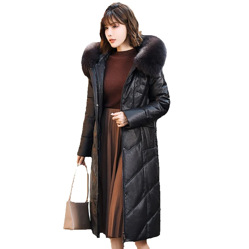 New Season Genuine Leather Down Fox Collar Hooded Casual And Fashionable Genuine Leather Sheepskin Jacket
New Season Genuine Leather Down Fox Collar Hooded Casual And Fashionable Genuine Leather Sheepskin Jacket