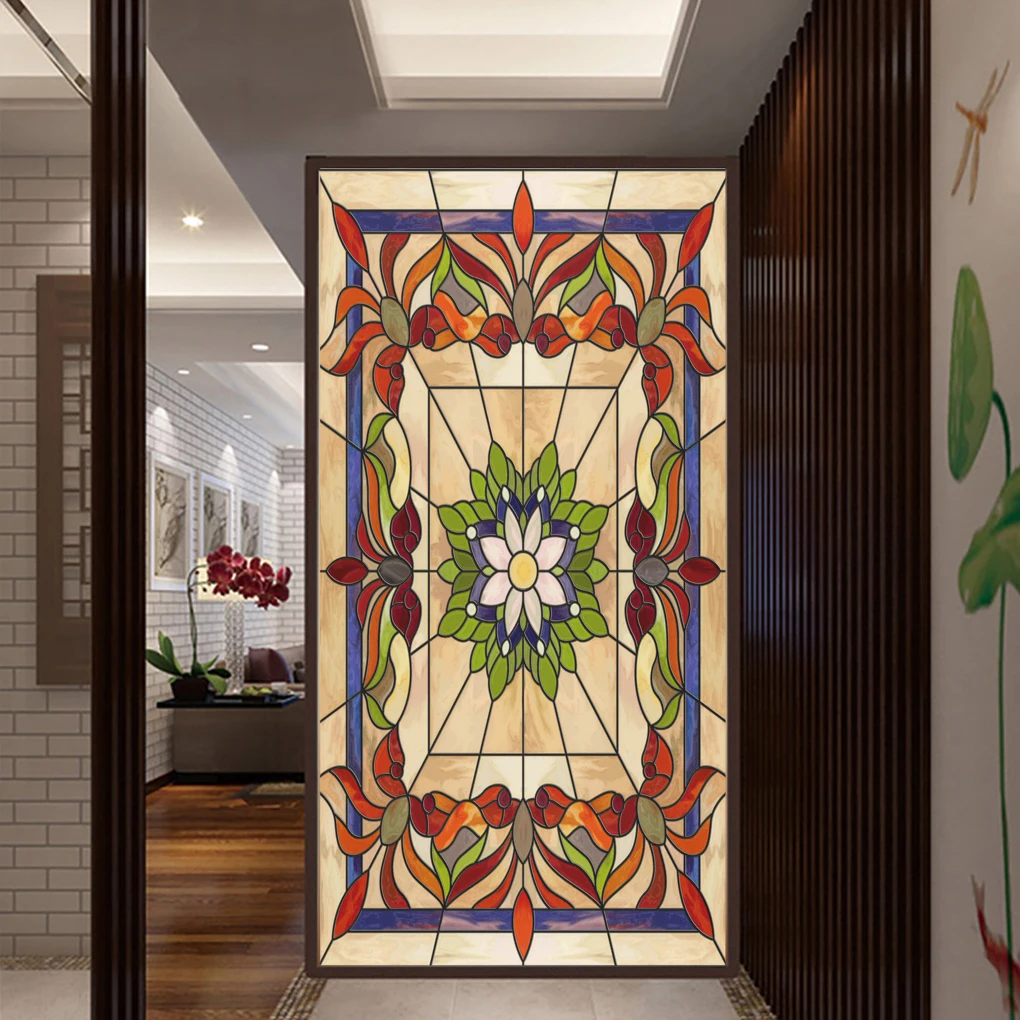European Stained Privacy Window Film Vinyl No Glue Static Cling Frosted Glass Decorative Window Sticker Window Film 26
European Stained Privacy Window Film Vinyl No Glue Static Cling Frosted Glass Decorative Window Sticker Window Film 26