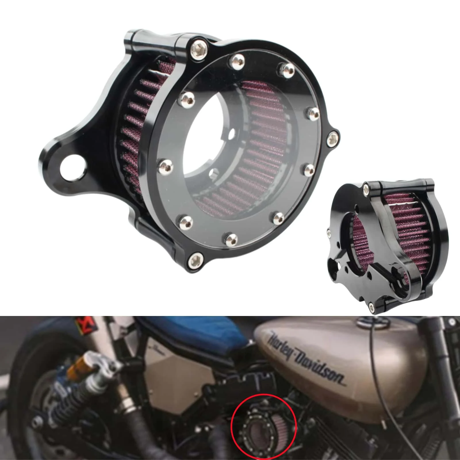 Motorcycle High Flow Air Filter Intake Cleaner Replacement Element Accessorie For Harley Davidson Sportster XL883 1200 1988-2015
Motorcycle High Flow Air Filter Intake Cleaner Replacement Element Accessorie For Harley Davidson Sportster XL883 1200 1988-2015