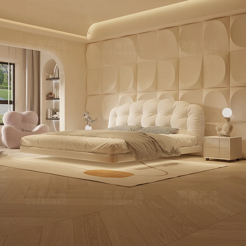 European Pretty Modern Double Bed King Size Elegant White Comferter Bed Headboards Loft Luxury Entertainment Trendy Furniture
European Pretty Modern Double Bed King Size Elegant White Comferter Bed Headboards Loft Luxury Entertainment Trendy Furniture