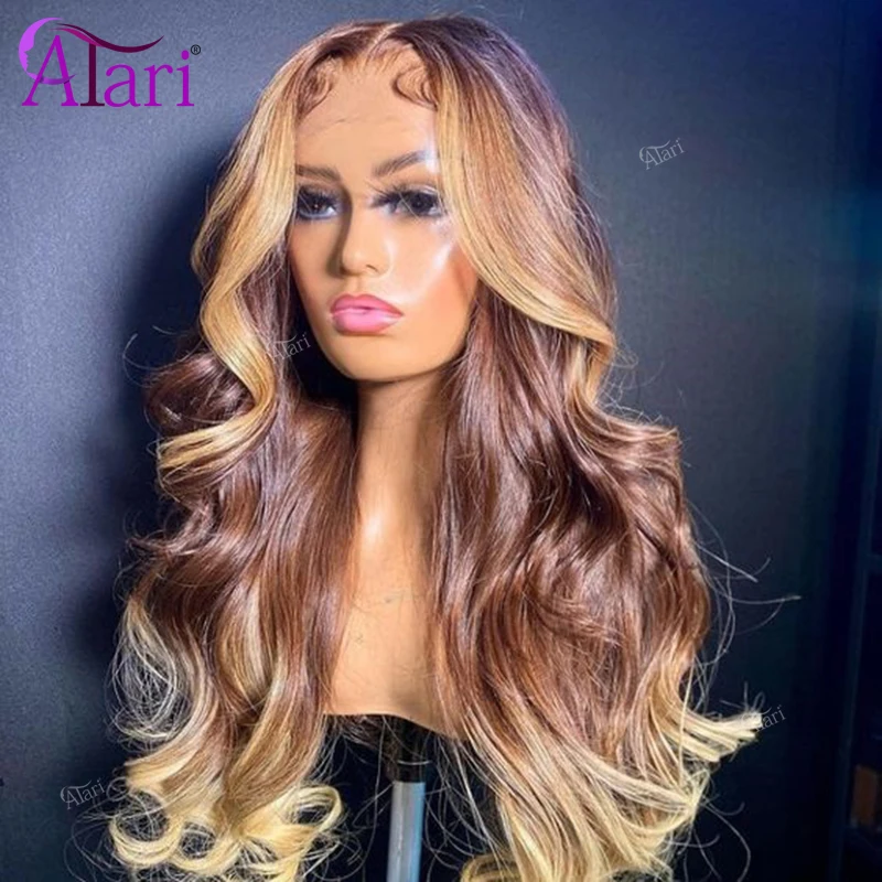 Ombre Honey Blonde with Brown 13x4 Lace Frontal Wig Transparent 13x4 Body Wave Human Hair Wigs for Women Pre Pluck Closure Wig
Ombre Honey Blonde with Brown 13x4 Lace Frontal Wig Transparent 13x4 Body Wave Human Hair Wigs for Women Pre Pluck Closure Wig