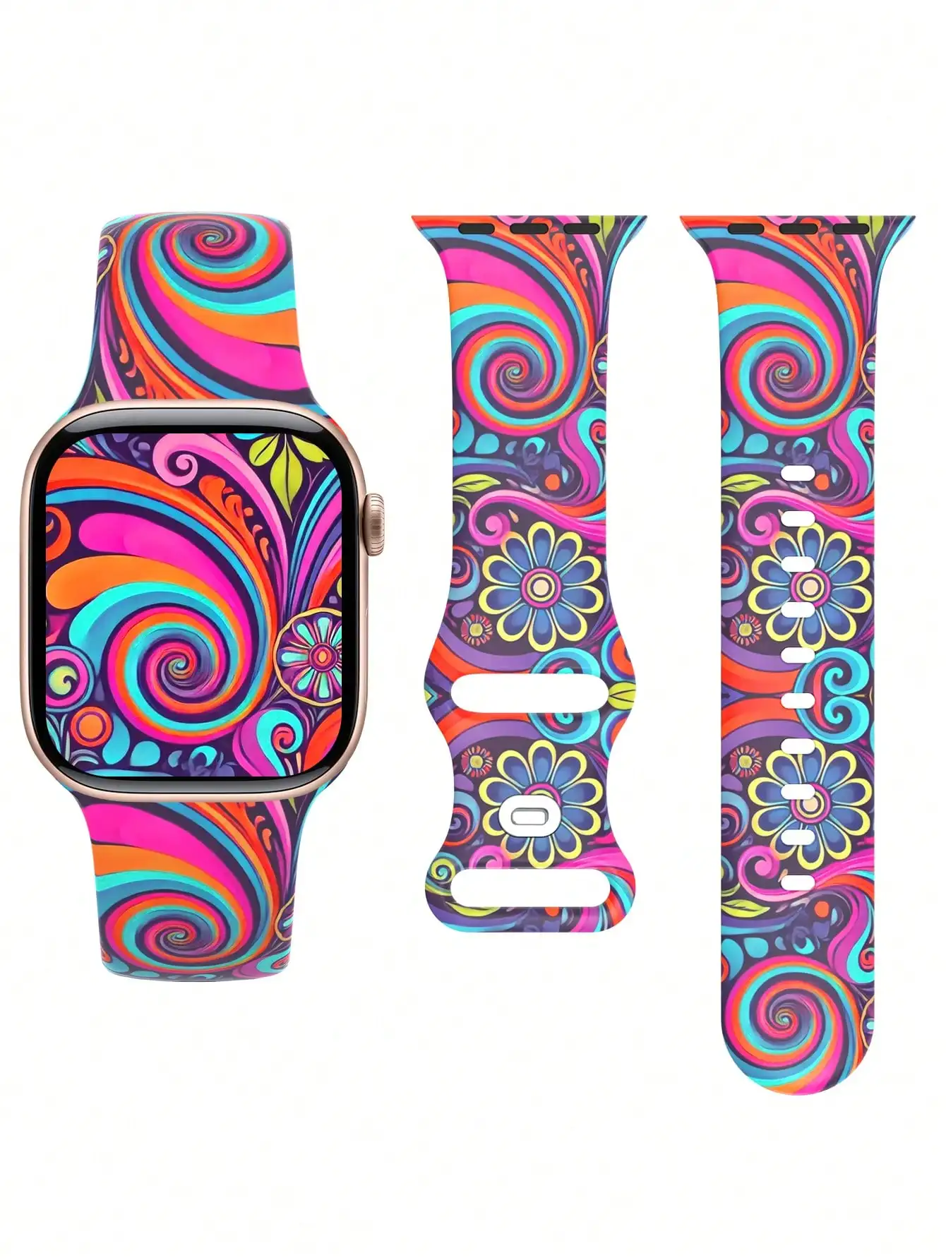 Printed Watch Band Compatible With Apple Watch 40mm 41mm 42mm 44mm 45mm 46mm 49mm, Soft And Comfortable, Casual Sports Silicone Strap Compatible With Apple Watch Series Ultra/SE/10/9/8/7/6/5/4 Men's Women's Smartwatch Band
Printed Watch Band Compatible With Apple Watch 40mm 41mm 42mm 44mm 45mm 46mm 49mm, Soft And Comfortable, Casual Sports Silicone Strap Compatible With Apple Watch Series Ultra/SE/10/9/8/7/6/5/4 Men's Women's Smartwatch Band