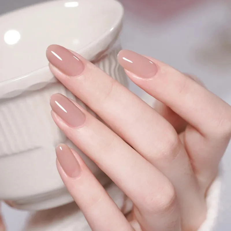 Jelly Nude Pink Solid Glossy Long Almond Press On Nails, Transparent Natural Skin Minimal Daily Office Wedding Reusable False Nail Tips
Jelly Nude Pink Solid Glossy Long Almond Press On Nails, Transparent Natural Skin Minimal Daily Office Wedding Reusable False Nail Tips