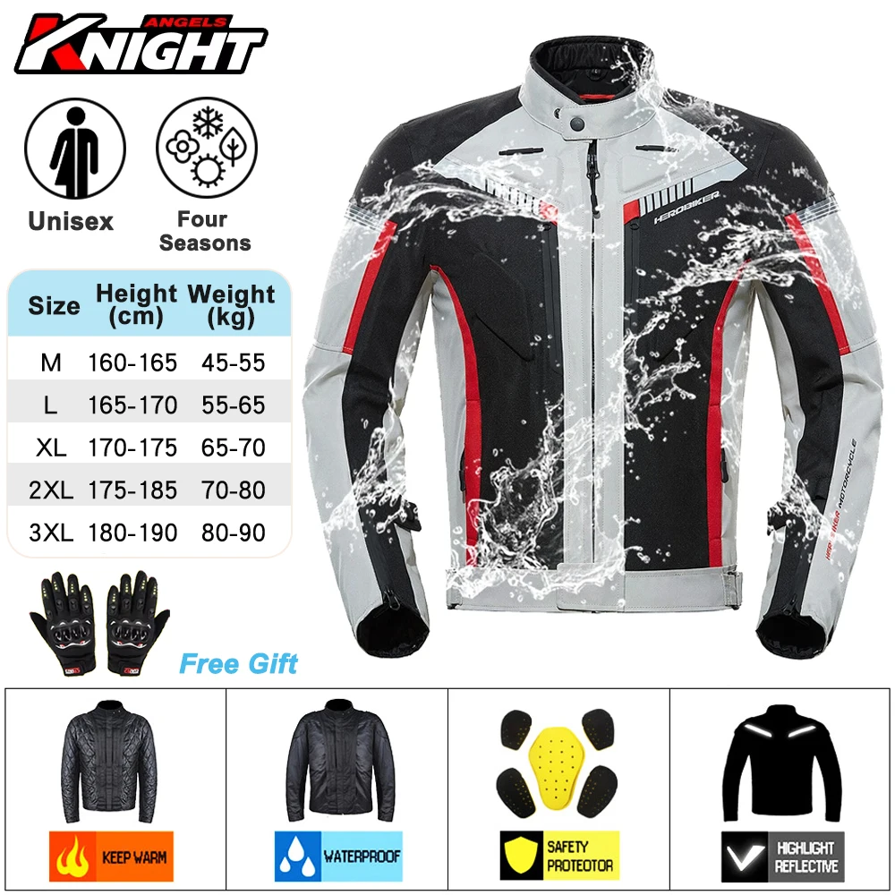 Men Motorcycle Jacket Waterproof Windproof Motorbike Overcoat Pants Reflective Riding Jackets Warm Removable Lining Four Season 
Men Motorcycle Jacket Waterproof Windproof Motorbike Overcoat Pants Reflective Riding Jackets Warm Removable Lining Four Season