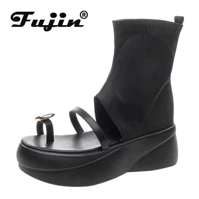 Koznoy 6cm Ankle Boots Microfiber Leather Denim Cloth Ethnic Summer Fashion Ladies Platform Wedge Flats Sandals Women Shoes
Koznoy 6cm Ankle Boots Microfiber Leather Denim Cloth Ethnic Summer Fashion Ladies Platform Wedge Flats Sandals Women Shoes