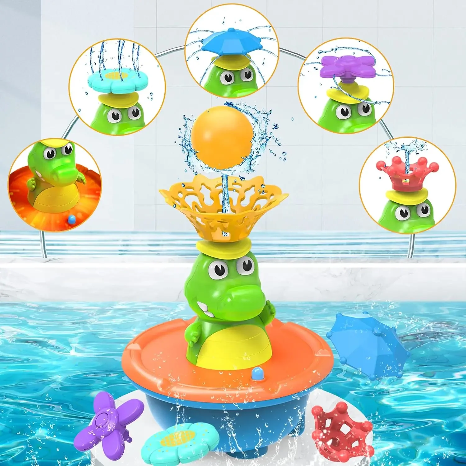 Baby Bath Toys, Glowing Crocodile Water Spray Toys, Multiple Water Spray Modes, Children's Bathroom Swimming Supplies Gifts
Baby Bath Toys, Glowing Crocodile Water Spray Toys, Multiple Water Spray Modes, Children's Bathroom Swimming Supplies Gifts