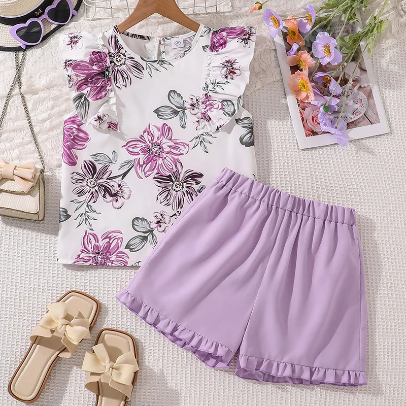 Baby Girls Clothes Set Kids Sleeveless Top+Short 2pcs Outfits Flower Costume 2025 Summer Children's Clothing Suits
Baby Girls Clothes Set Kids Sleeveless Top+Short 2pcs Outfits Flower Costume 2025 Summer Children's Clothing Suits