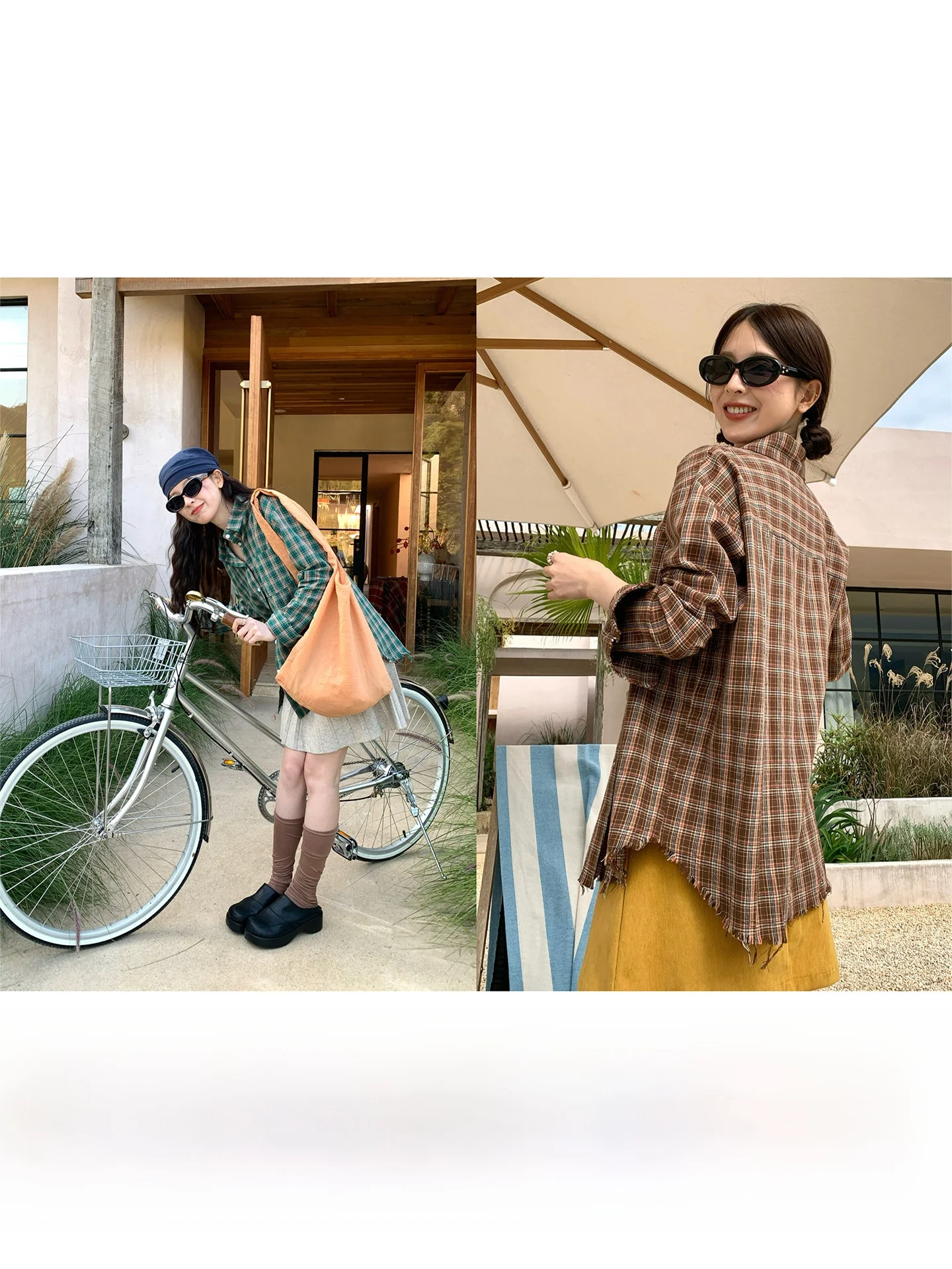 CCKOK Women's Vintage Plaid Cotton Shirt Spring Summer Loose Fit Short Coat Tassel Detail Casual Style Long Sleeve Button Pla...
CCKOK Women's Vintage Plaid Cotton Shirt Spring Summer Loose Fit Short Coat Tassel Detail Casual Style Long Sleeve Button Pla...