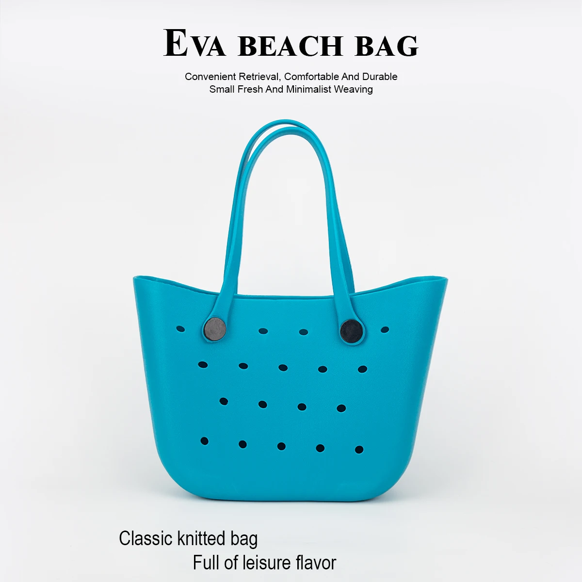 1 Piece of Retro Solid-Color Eva Waterproof, Soft, Durable, and Wear-Resistant Rubber Beach Bag, Breathable with Holes for DIY Customization, Stylish and Versatile, Suitable for Use at the Beach or Seaside, Large Capacity to Hold Items Like Mobile Phones,
1 Piece of Retro Solid-Color Eva Waterproof, Soft, Durable, and Wear-Resistant Rubber Beach Bag, Breathable with Holes for DIY Customization, Stylish and Versatile, Suitable for Use at the Beach or Seaside, Large Capacity to Hold Items Like Mobile Phones,