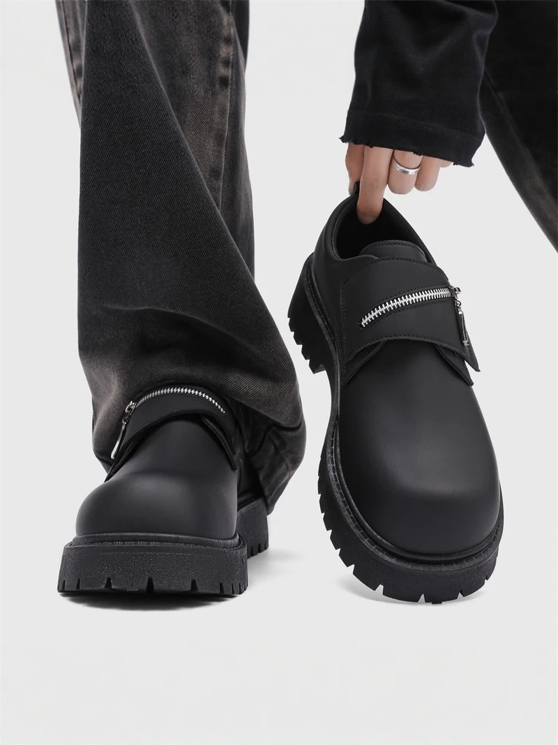 Men's Retro British Style Casual Leather Shoes Thick Bottom Heightening Black Large Head Shoes Spring Autumn Seasonal Wear
Men's Retro British Style Casual Leather Shoes Thick Bottom Heightening Black Large Head Shoes Spring Autumn Seasonal Wear