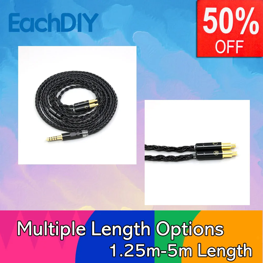 Braided 16 Core Black Earphone Cable For 990H A2DC Audio Technica ATH-ADX5000 ATH-MSR7b 770H Headphone LN008869
Braided 16 Core Black Earphone Cable For 990H A2DC Audio Technica ATH-ADX5000 ATH-MSR7b 770H Headphone LN008869