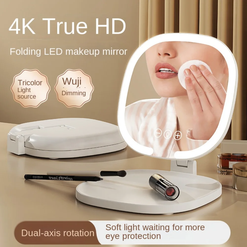 Foldable LED Makeup Mirror 3 Color Lights Adjustable Vanity Mirror with Lights Dimmable Touch Control Portable Cosmetic Mirrors
Foldable LED Makeup Mirror 3 Color Lights Adjustable Vanity Mirror with Lights Dimmable Touch Control Portable Cosmetic Mirrors